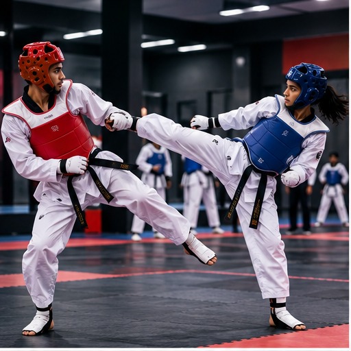 Taekwondo competitive training